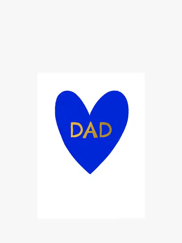 Blue Heart Dad Card