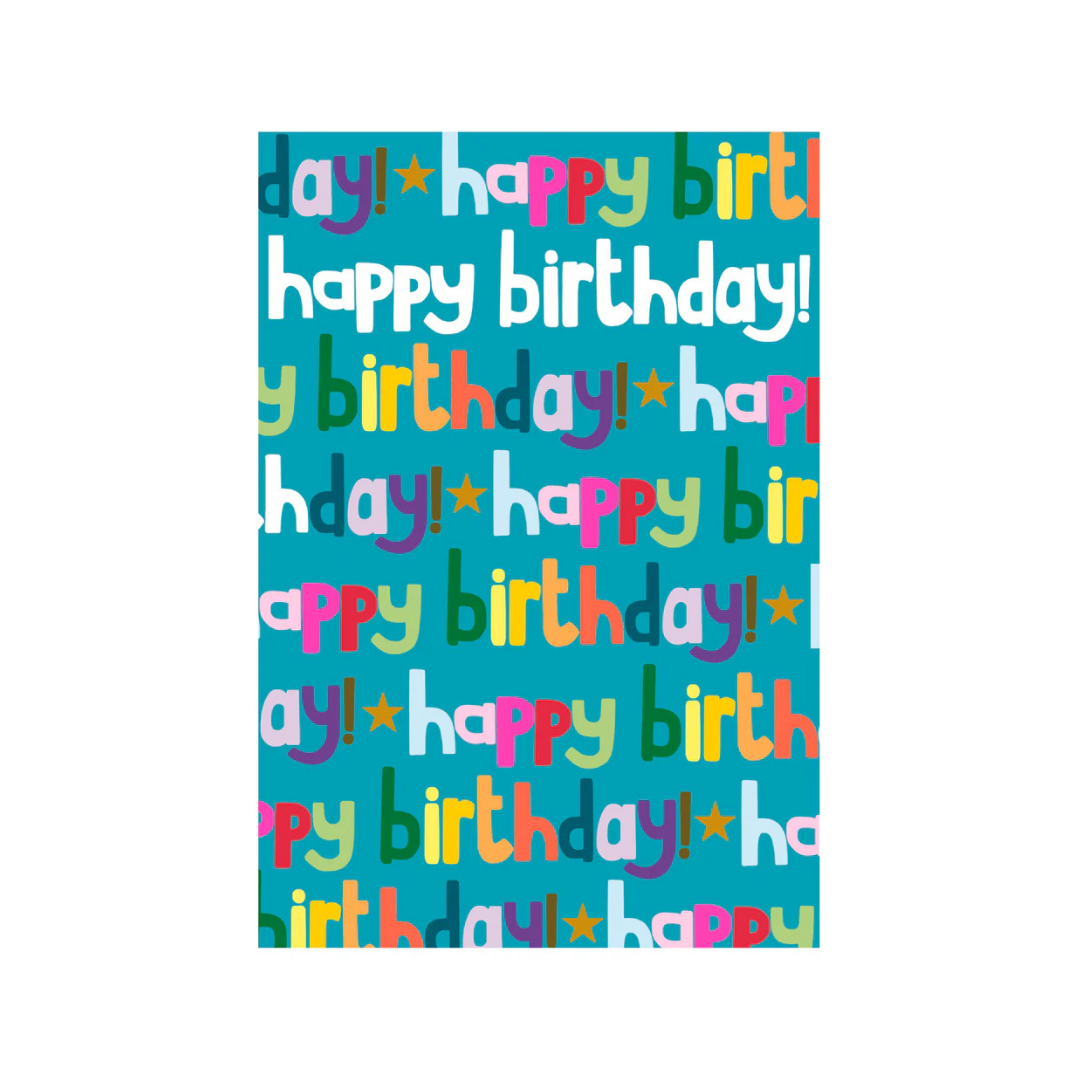 Birthday Blue Text