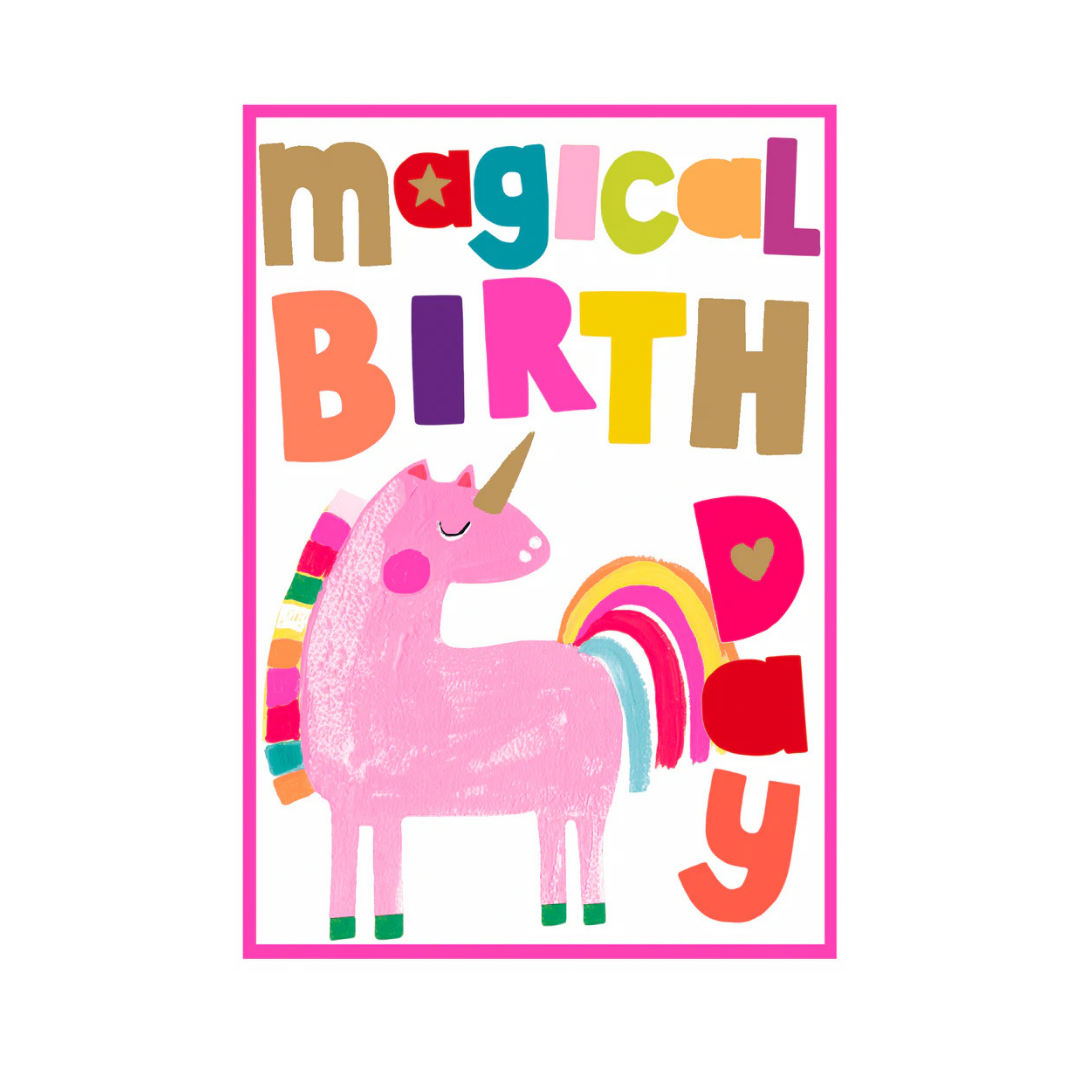 Card Birthday Magical Unicorn