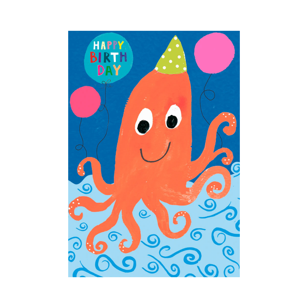 Card Birthday Octopus
