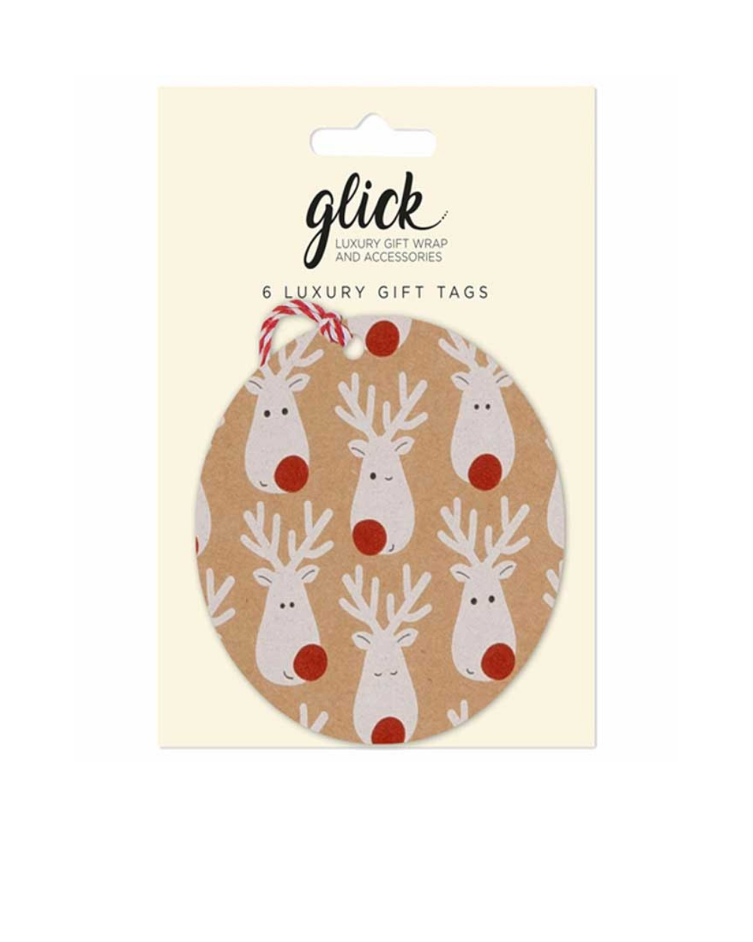 Multipack Tag (6) Terrific Reindeer Kraft