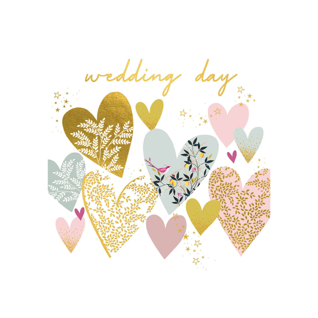 Card Wedding Day Hearts