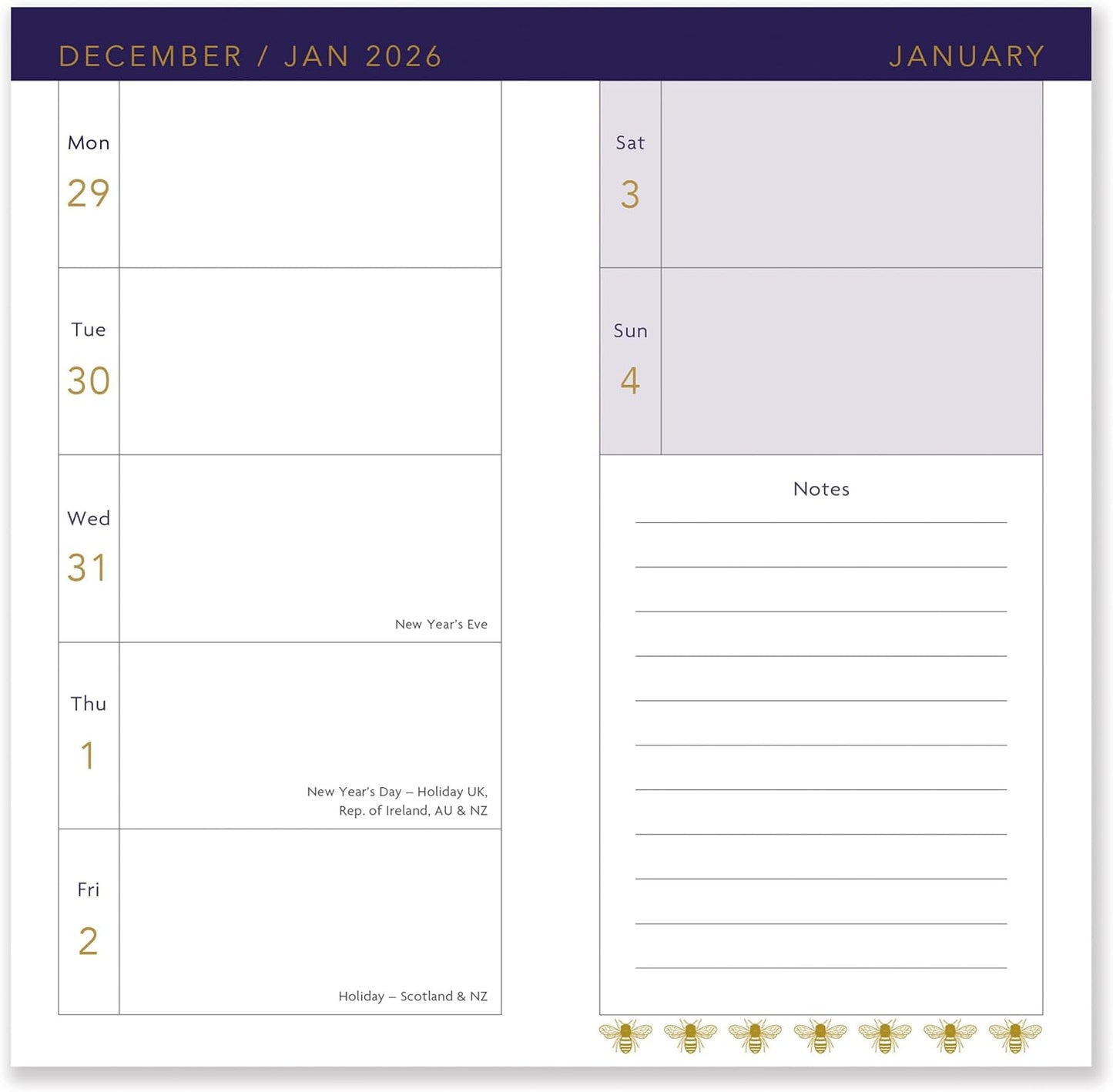 Sky & Miller Bee Slim Diary 2026