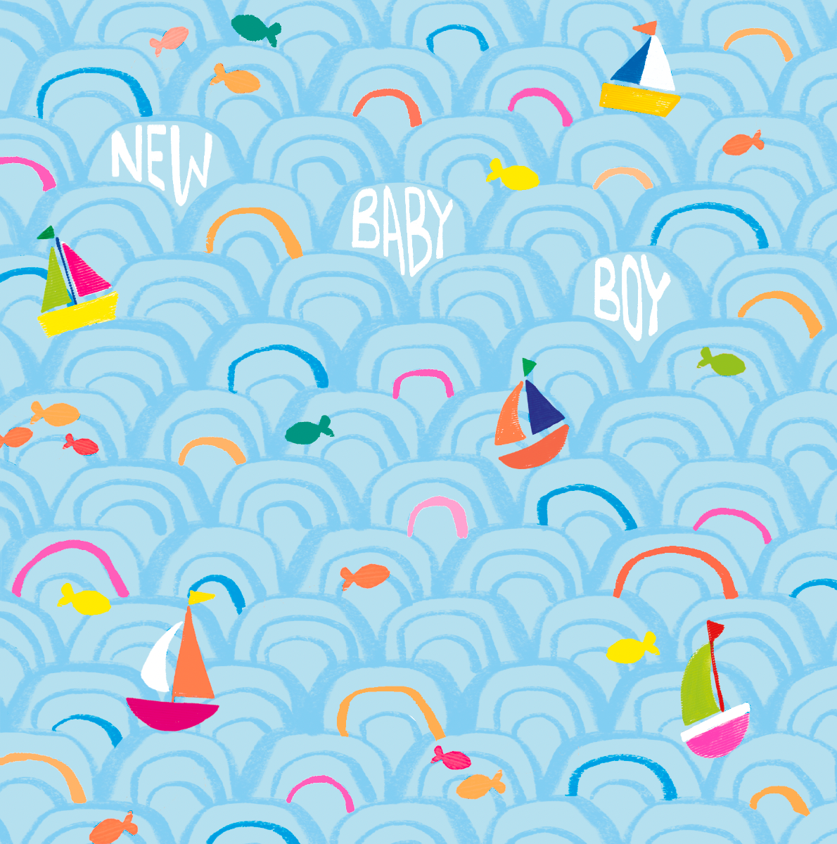 New Baby Boy Greeting Card