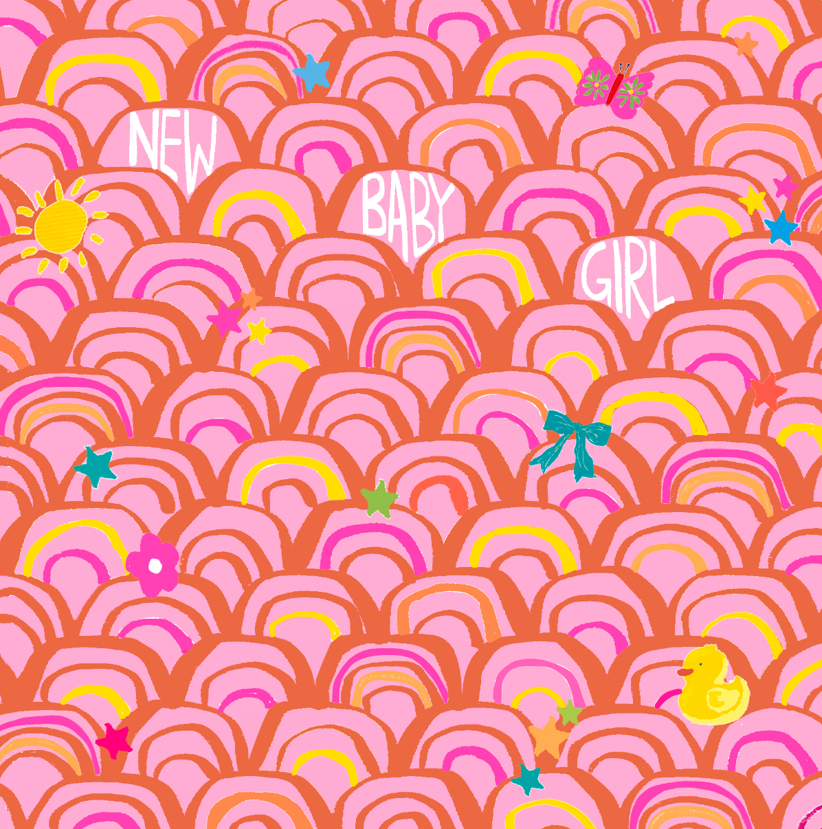 New Baby Girl Greeting Card
