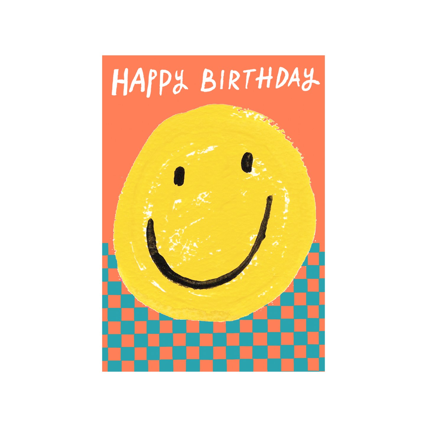 Colour Hub happy Birthday Smiley Face Card