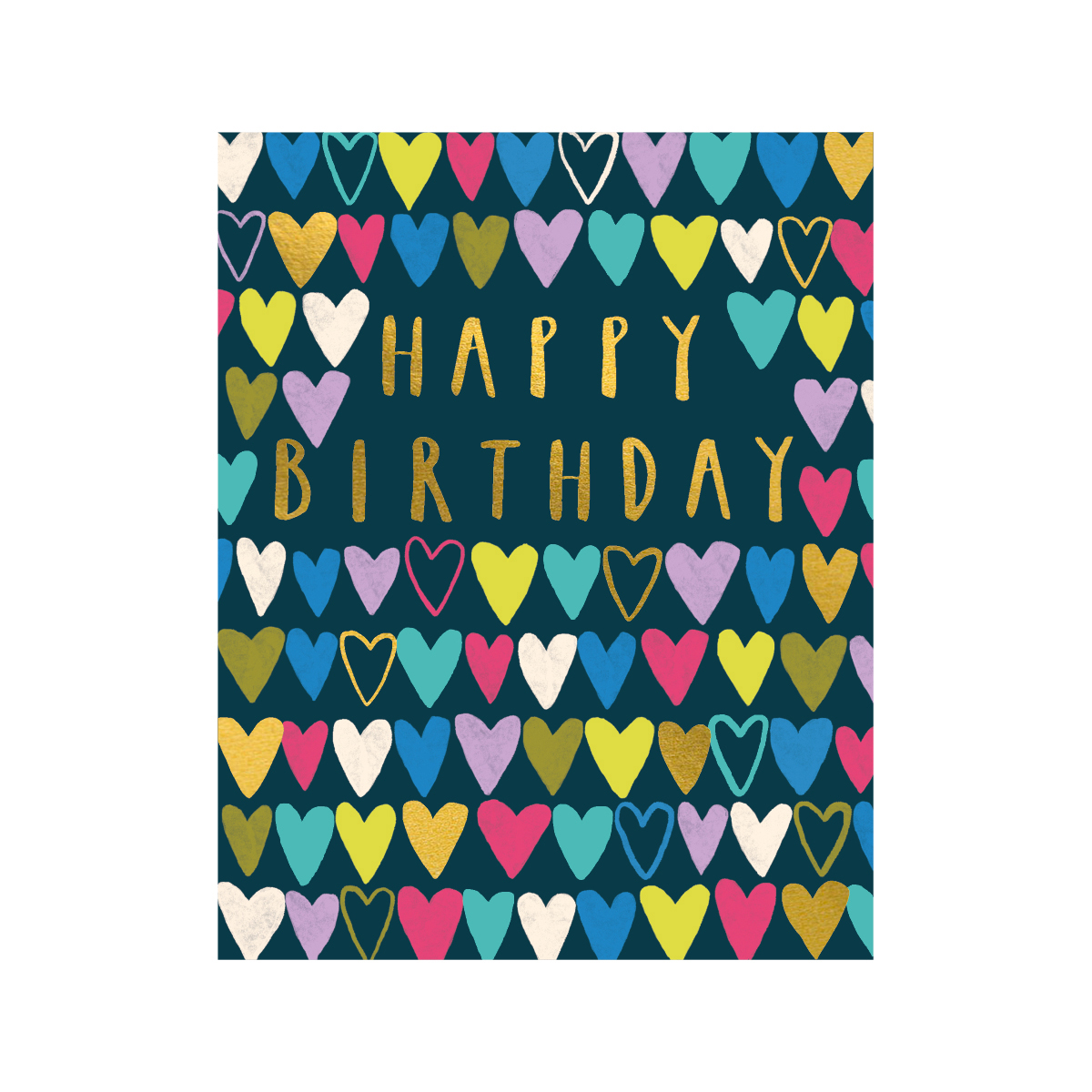 Celebration Hearts Birthday Card