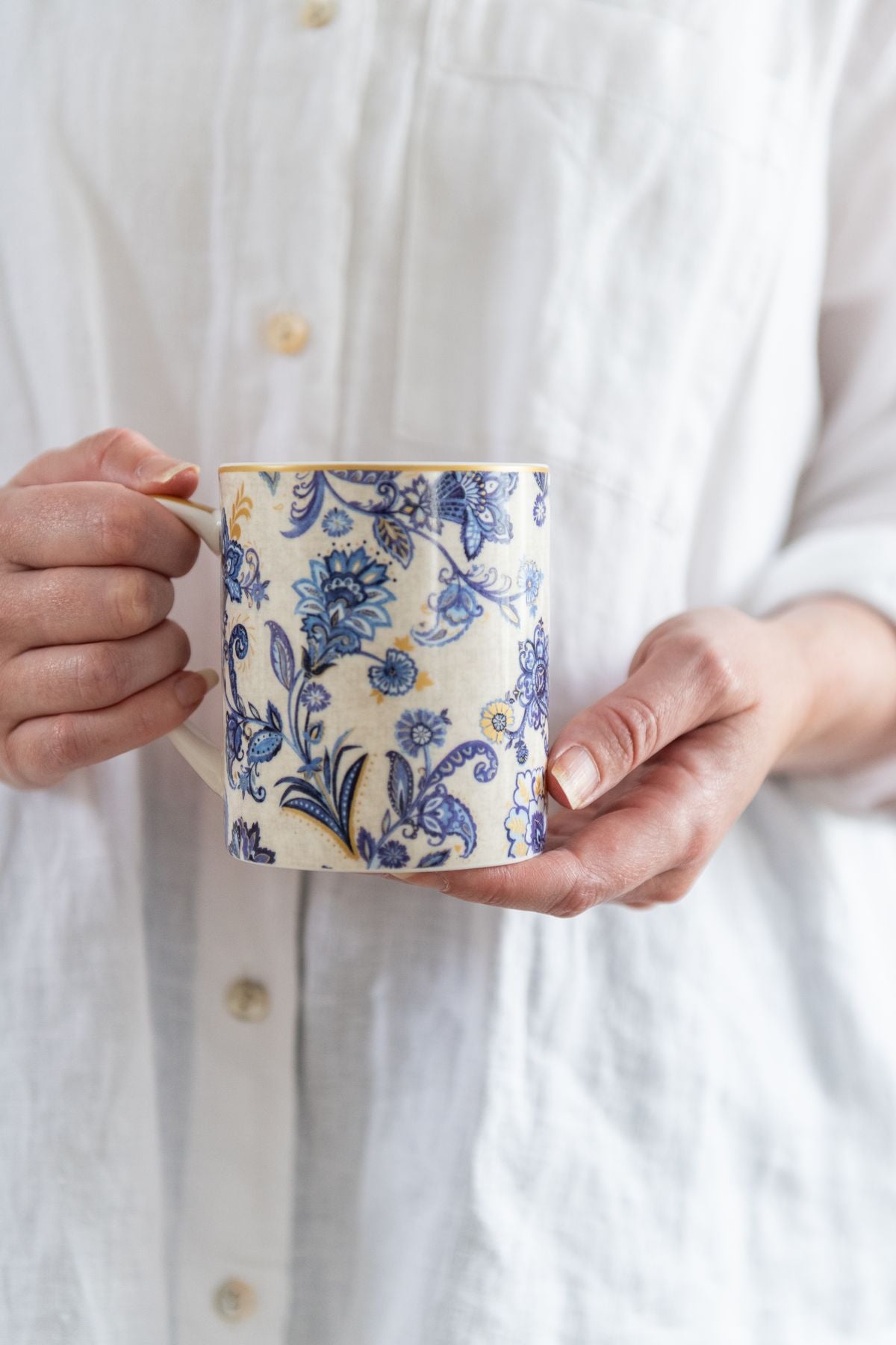 Paisley Blue China Mug