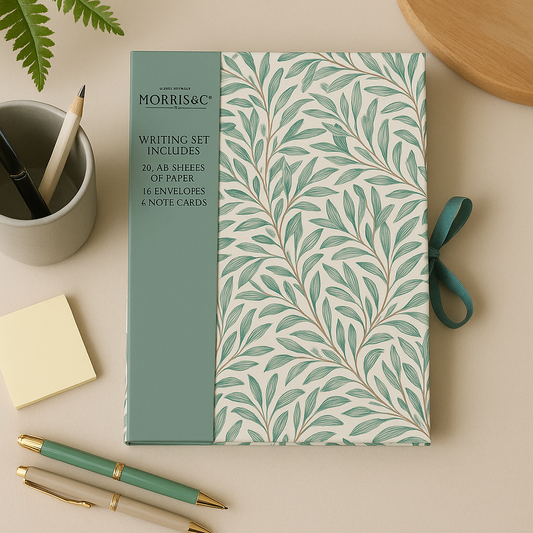 Morris & Co. Daily Organiser – Elegant Botanical Planner with Ribbon Tie