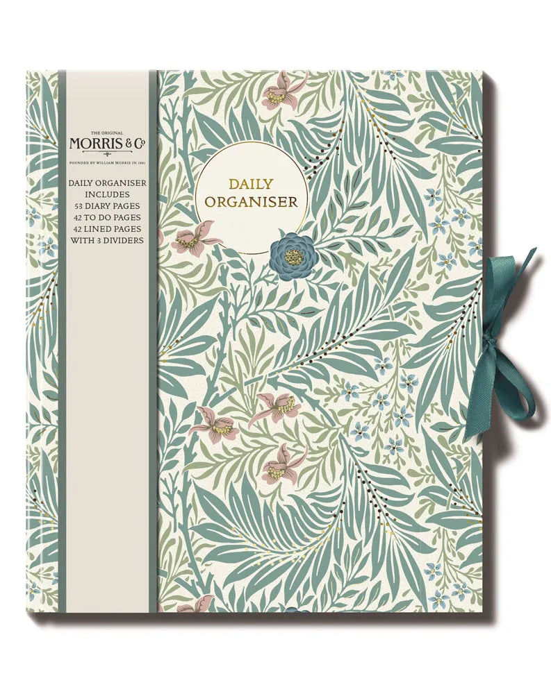 William Morris floral daily organiser with ribbon tie