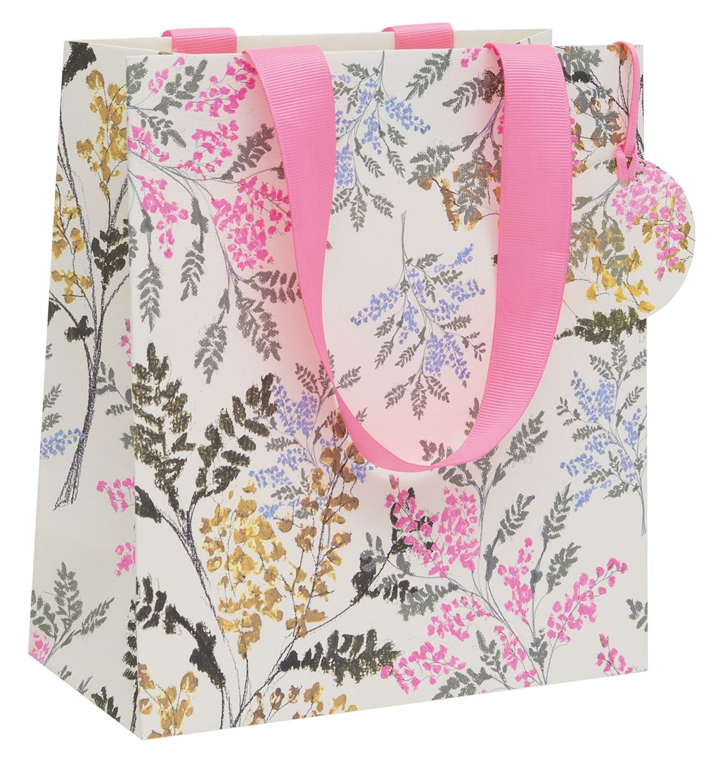 Medium Gift Bag Oriental Floral with Gift Tag