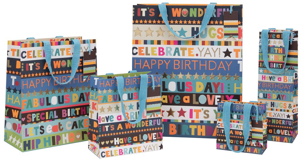 Shopper Birthday Stripe Blues