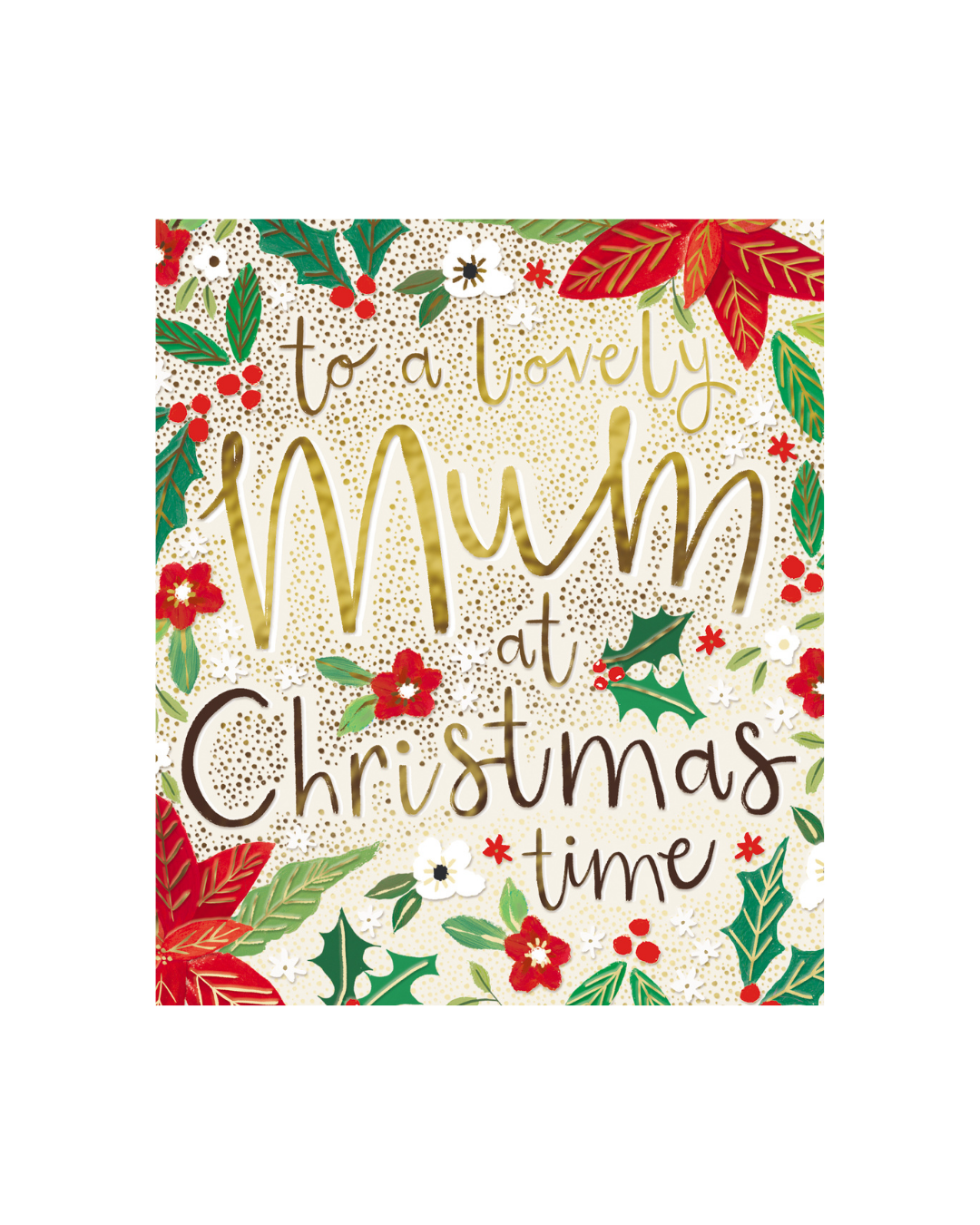 Card Gold Foliage Mum