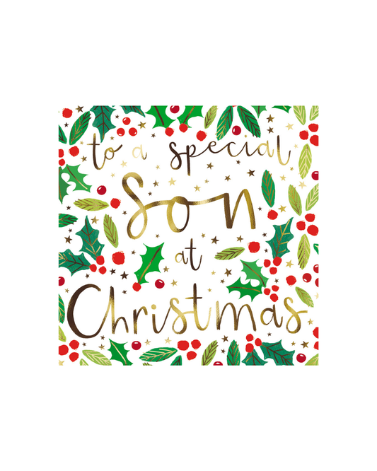 Card Gold Type with Painterly Son