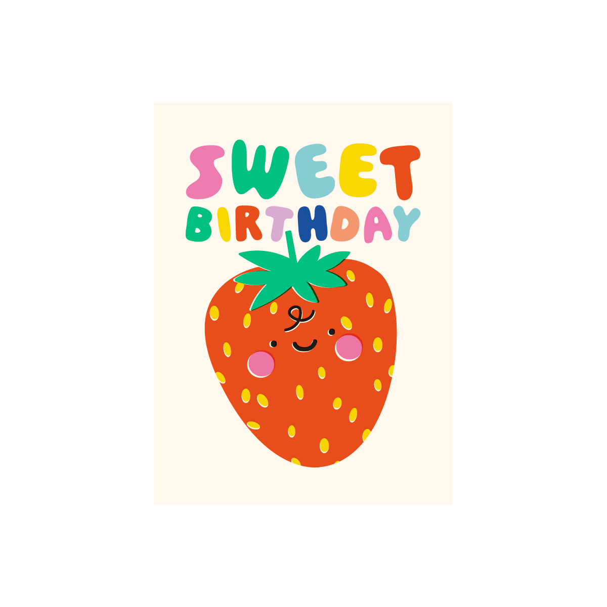 Sweet Strawberry Birthday Card