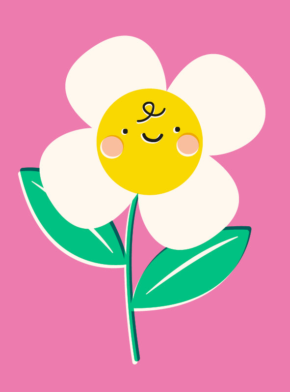Happy Flower Birthday Card
