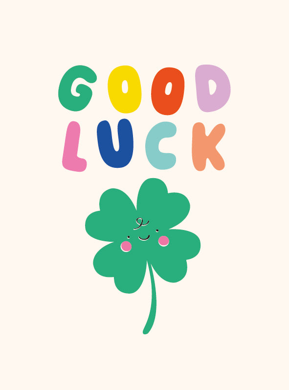 Good Luck Clover Greeting Card