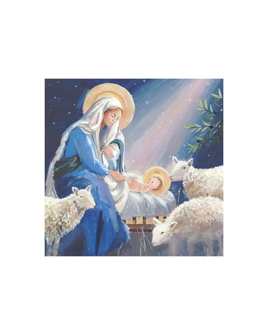 Jesus And Mary At The Crib Charity Card Pack