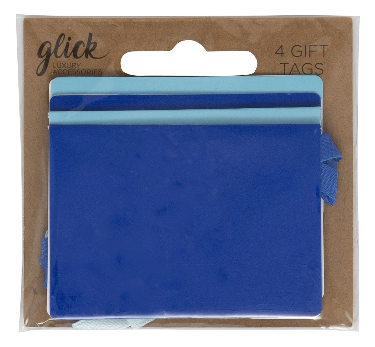 Multi Pack Set of 4 Blue Gift Tags