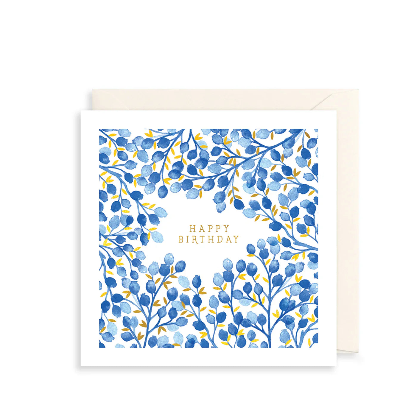 Happy Birthday Blue Foliage
