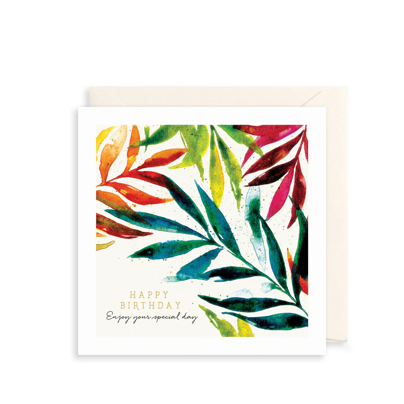 Happy Birthday Tropical Leaf