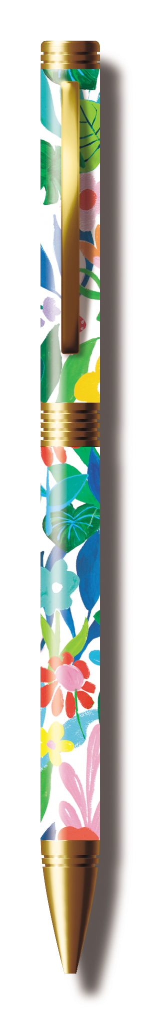 Paper Salad Ballpoint Pen Set – 3 Black Ink Pens with Colourful Floral & Star Designs | Gift-Boxed