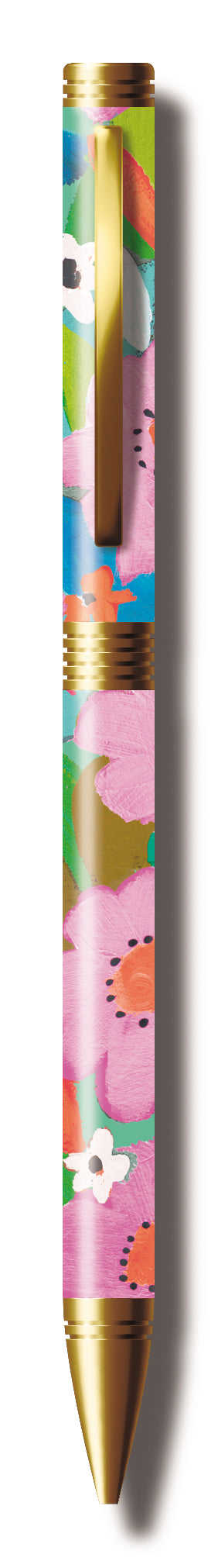 Paper Salad Ballpoint Pen Set – 3 Black Ink Pens with Colourful Floral & Star Designs | Gift-Boxed