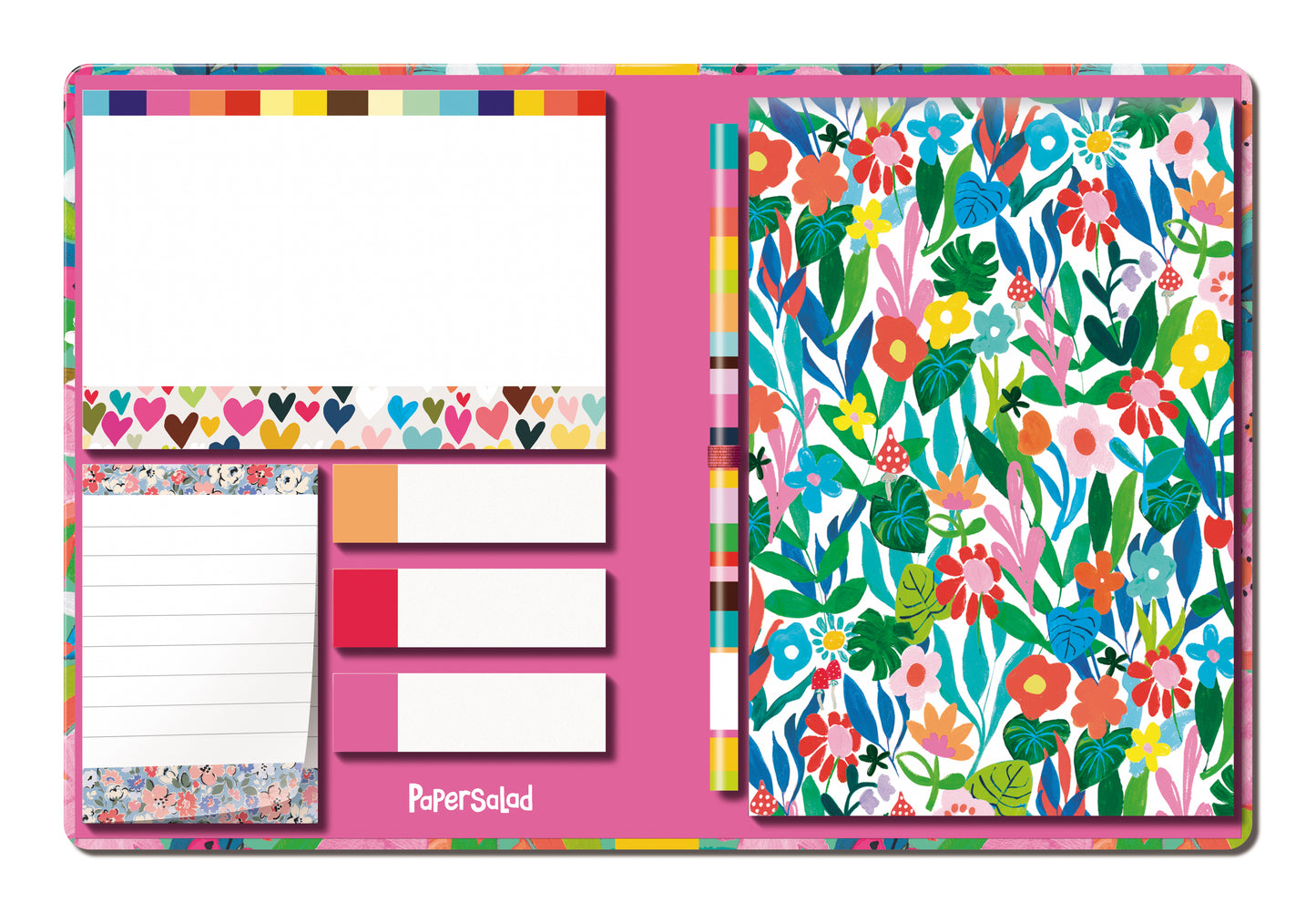 Paper Salad Stationery Gift Set – Notebook, Sticky Notes & Pencil | Bold & Colourful Desk Essentials