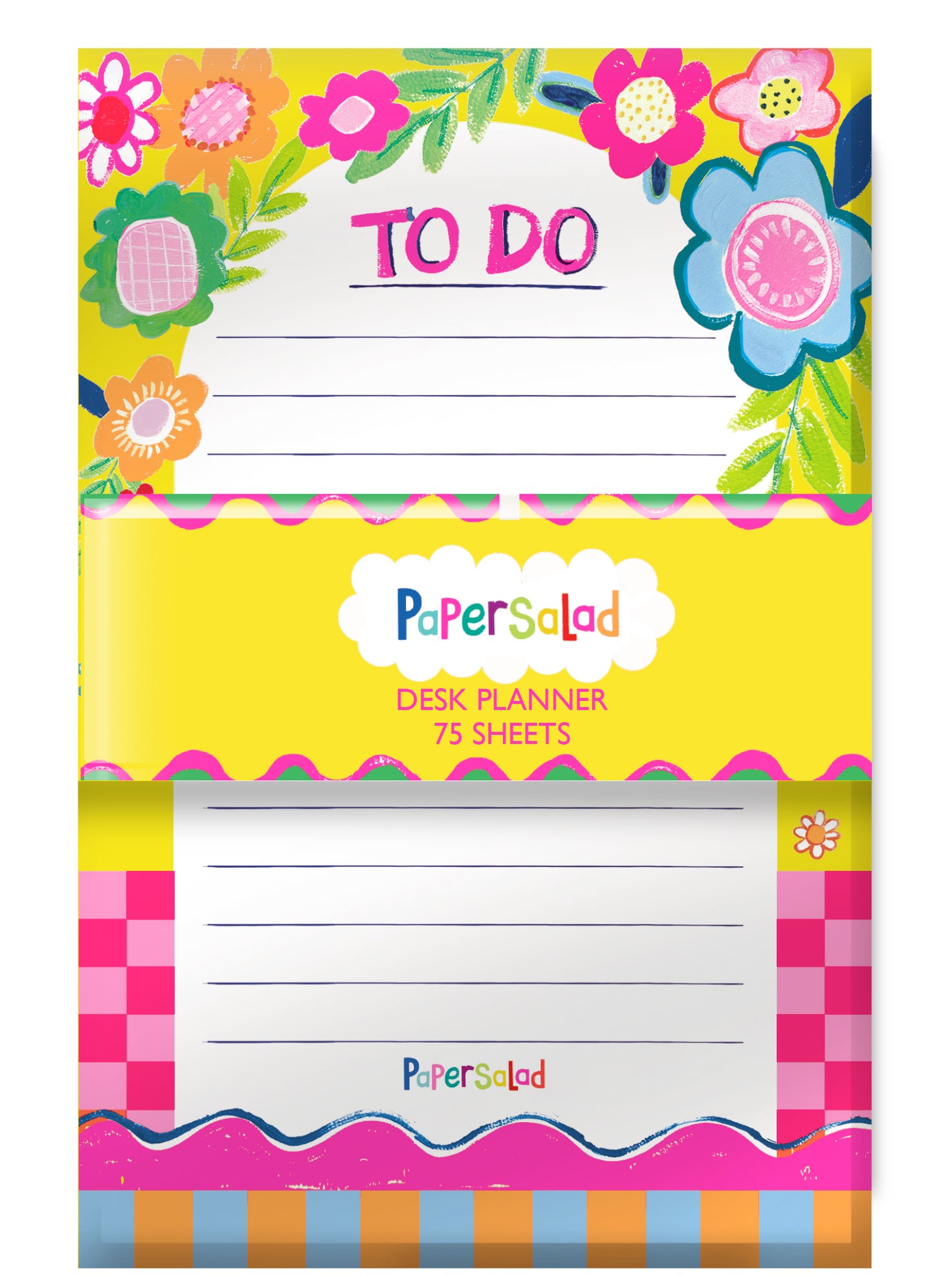 PaperSalad colourful to-do list pad with floral design – perfect for teens and students