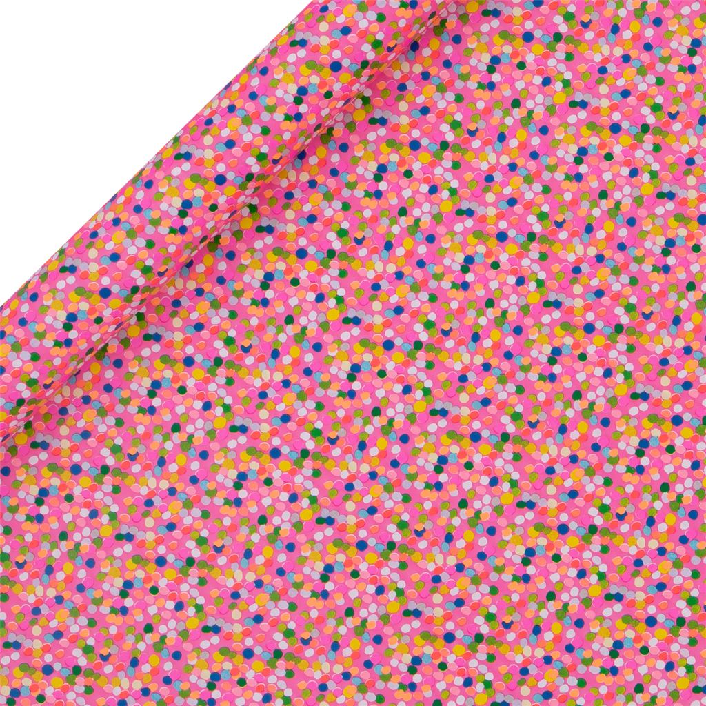 Roll Wrap 4m Spotty Pink