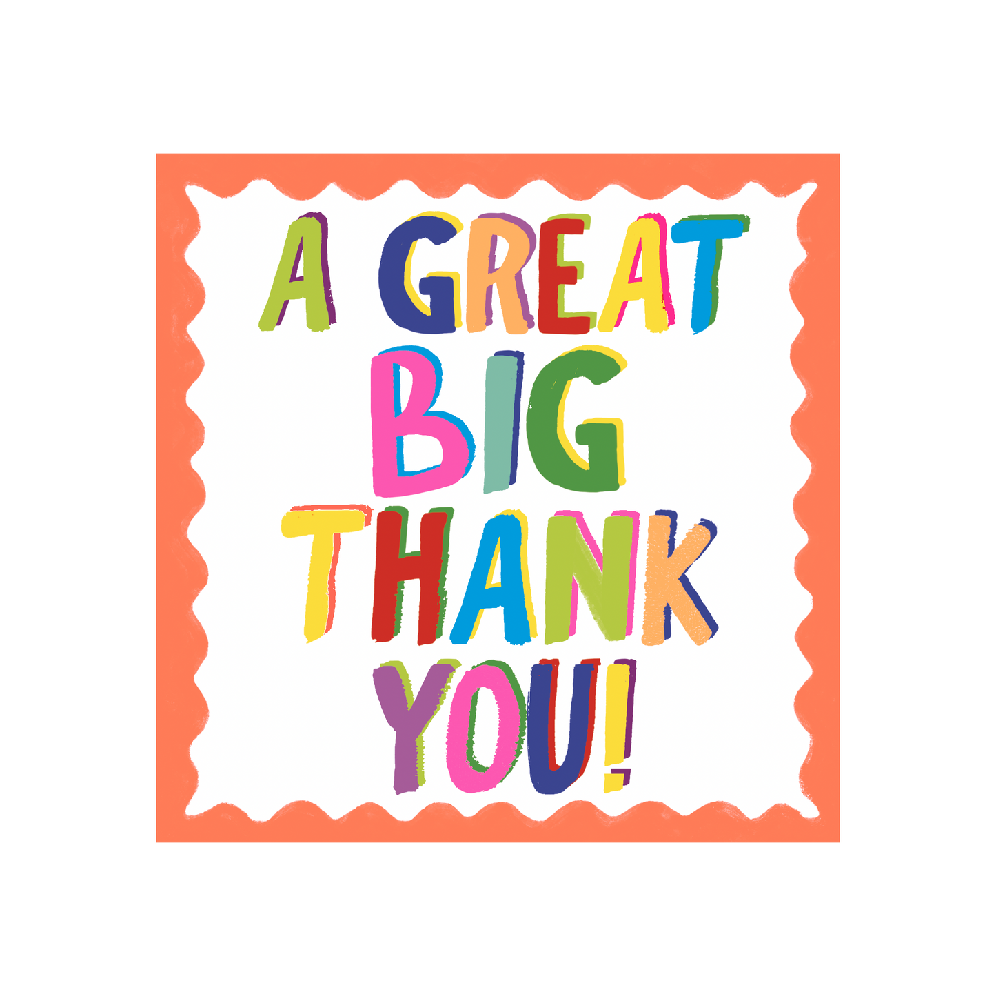 Say it Bright Big Thank You Greeting Card