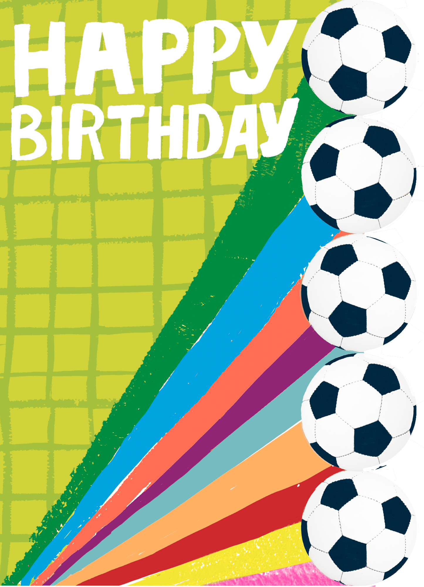 Sunshine Footballs Happy Birthday Card