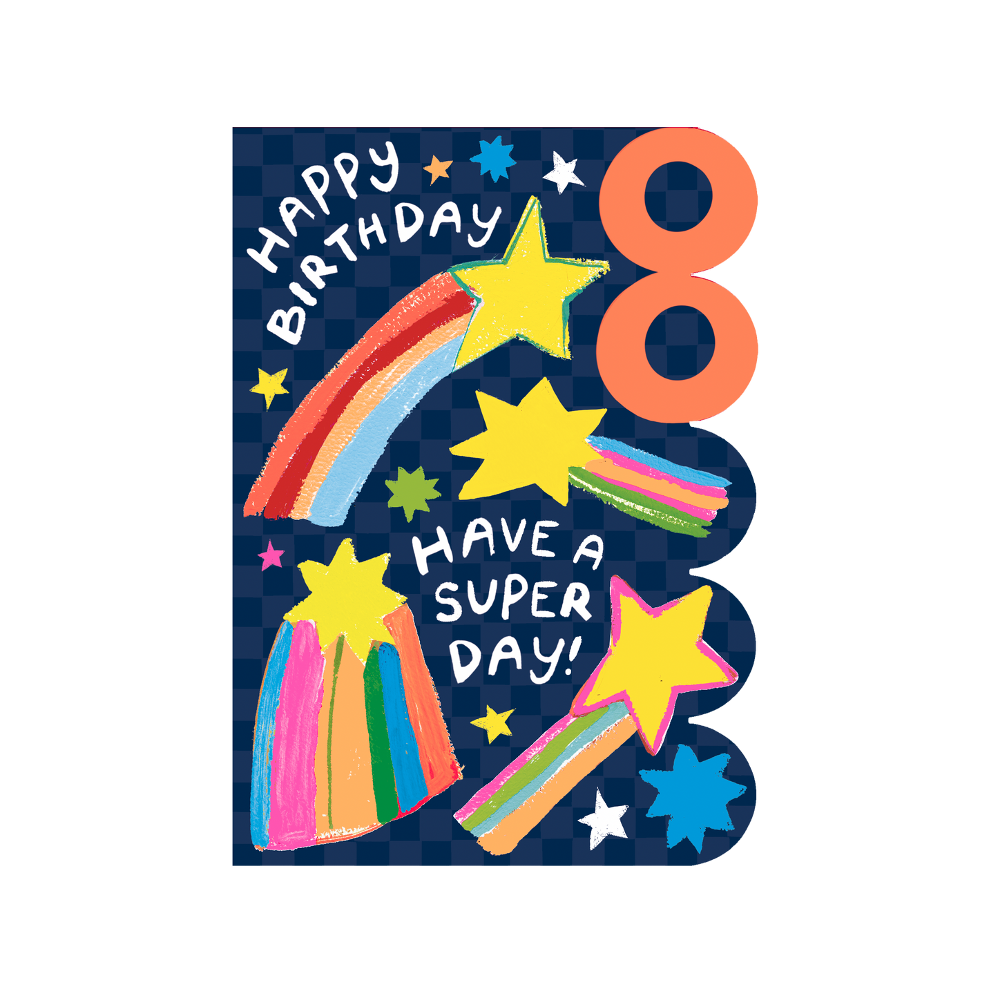 Sunshine Age 8 Shooting Stars Birthday Card