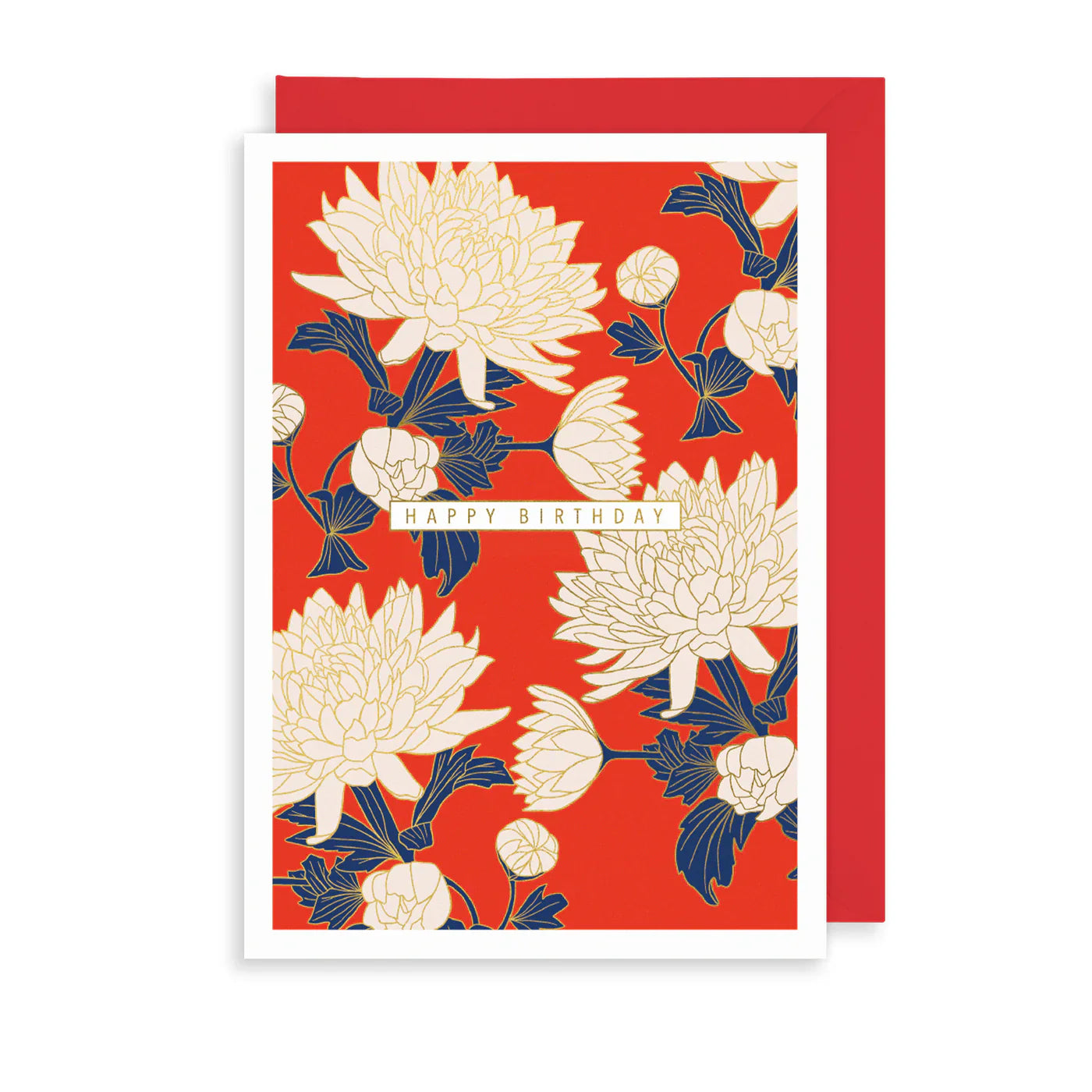Large Floral on Red