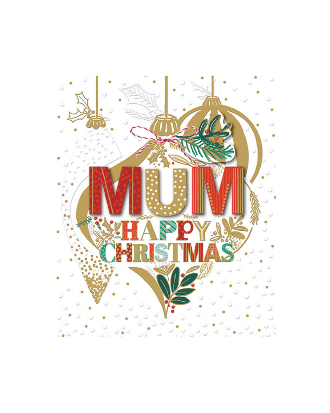 Card Festive Mum Bauble