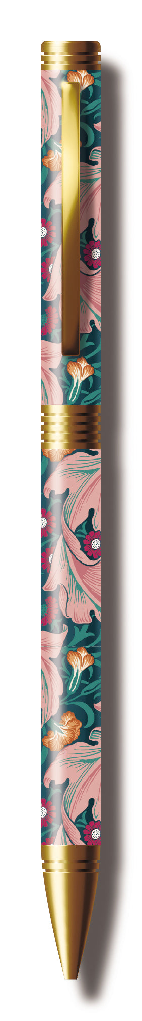 Morris & Co. Ballpoint Pen Set – 3 Black Ink Pens with Classic Floral Designs | Gift Boxed