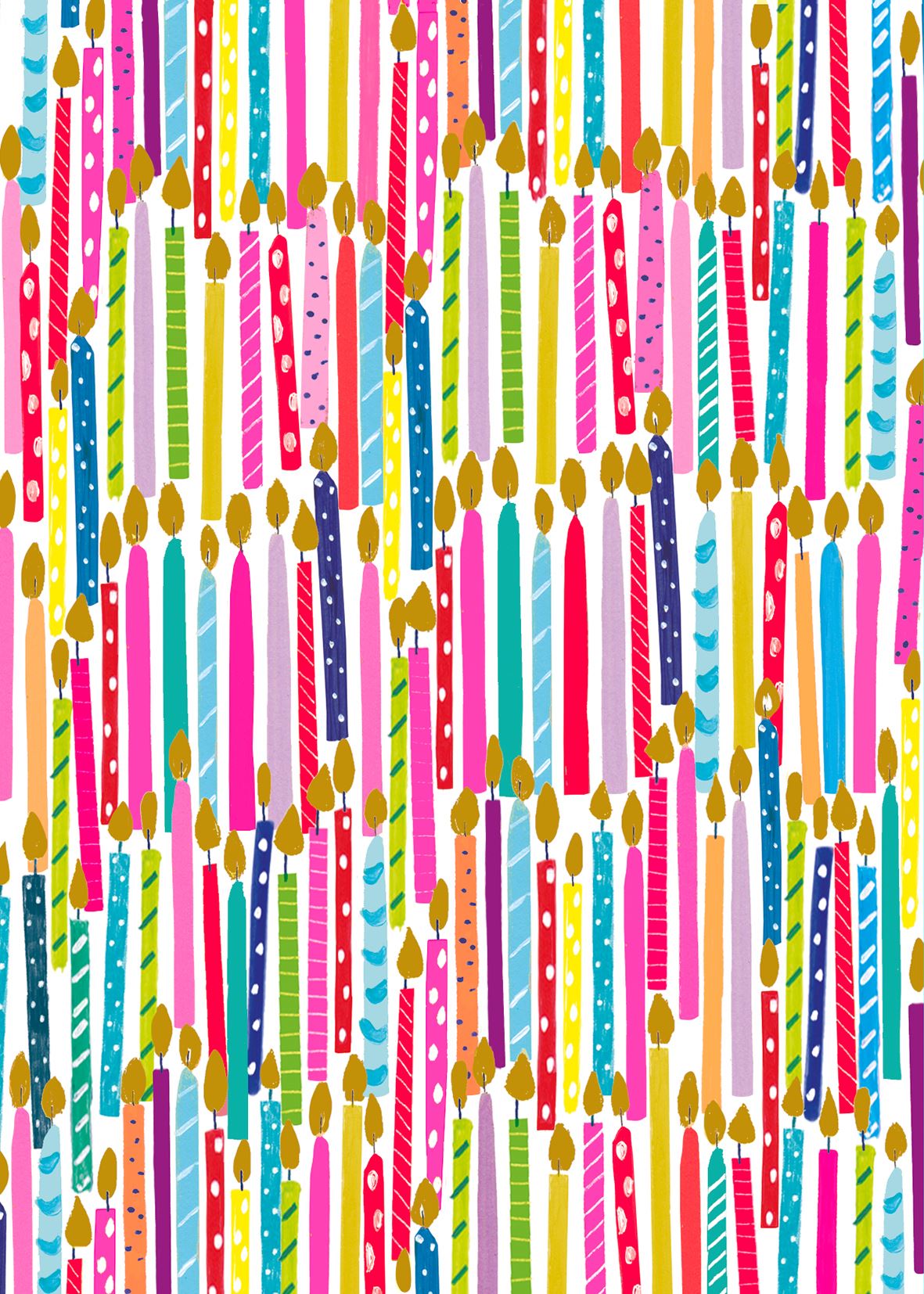 Candles Birthday Flat Wrap