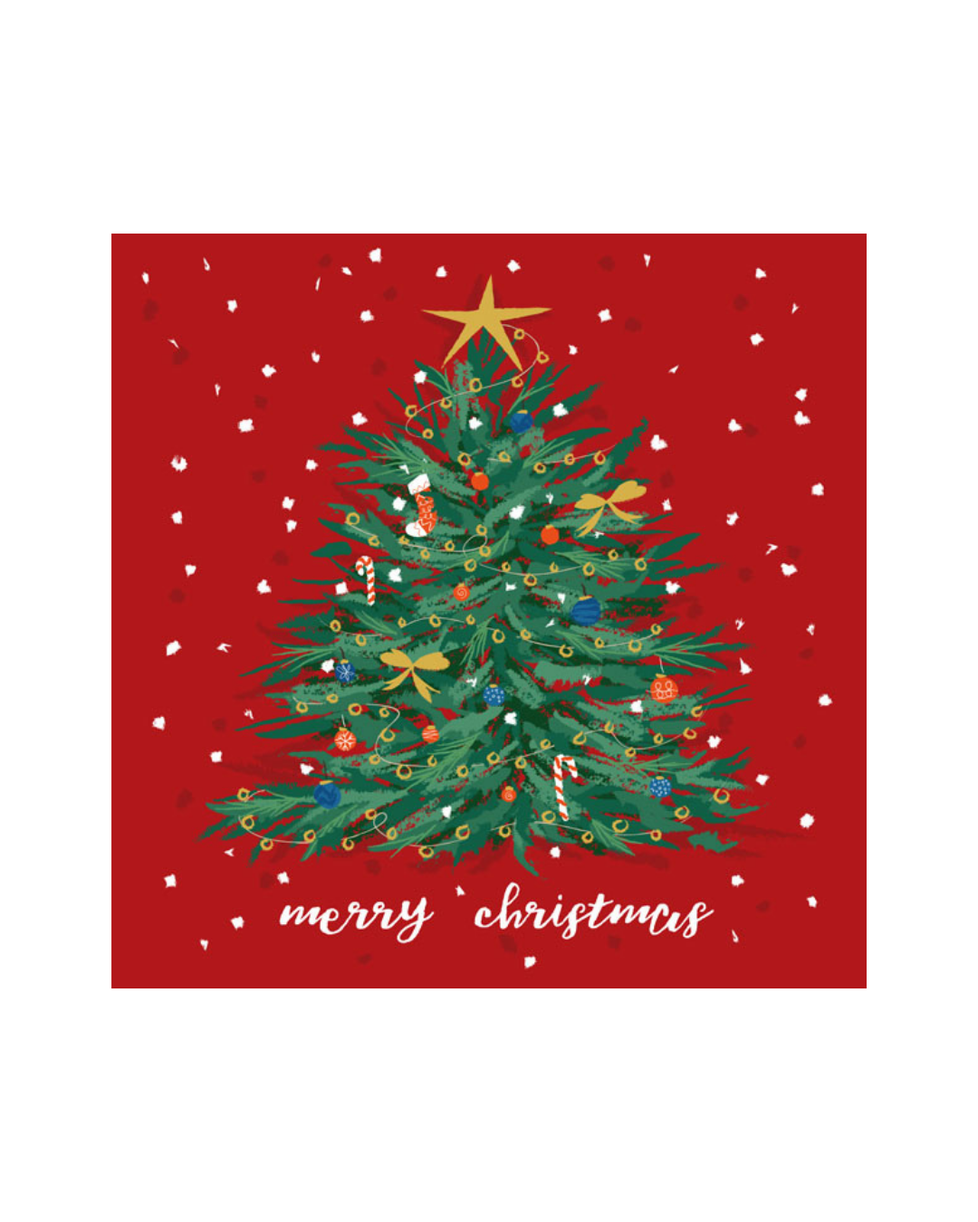 Christmas Tree On Red Charity Pk6 Rspca