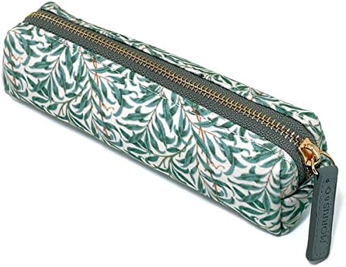Morris & Co. Slim Pencil Case – Willow Boughs Design | Zippered Fabric Pouch for Pens & Stationery