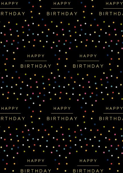 Happy Birthday Spots Gift Wrap