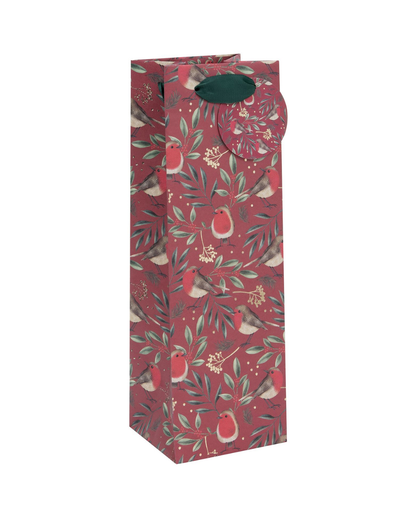 Robin Wreath Bottle Bag