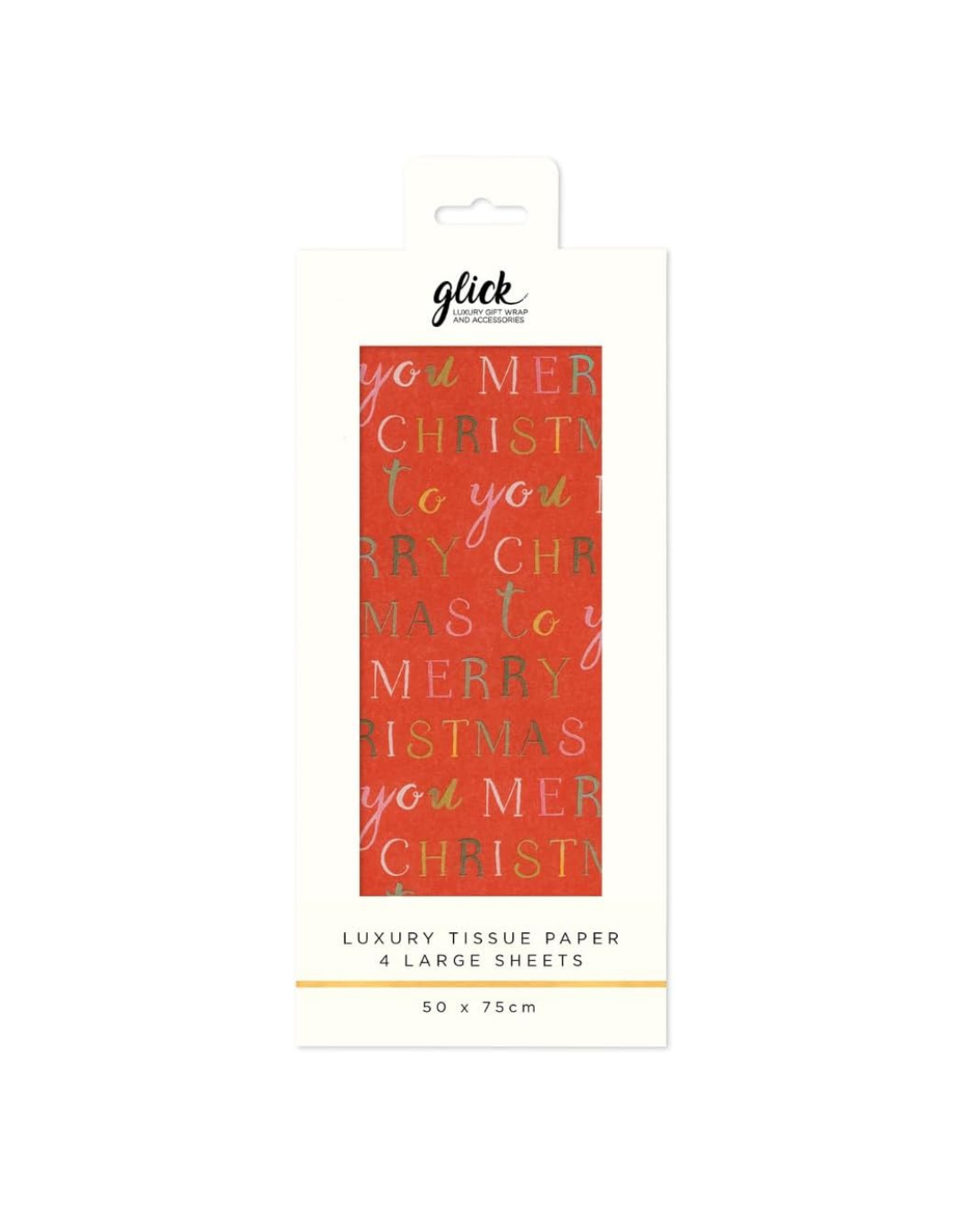 Tissue Exquisite Merry Christmas Red