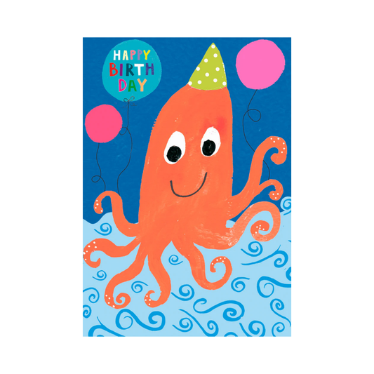 Card Birthday Octopus