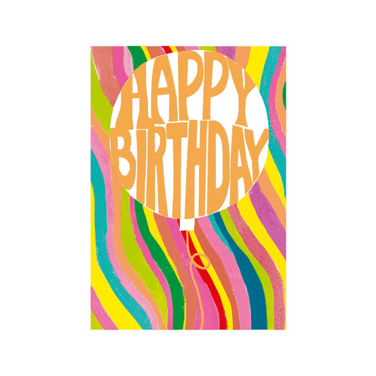 Happy Birthday Wavy Balloon