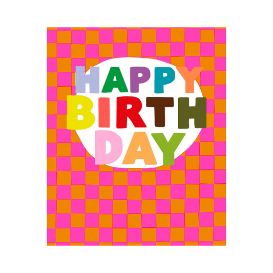 Happy Birthday Pink Square