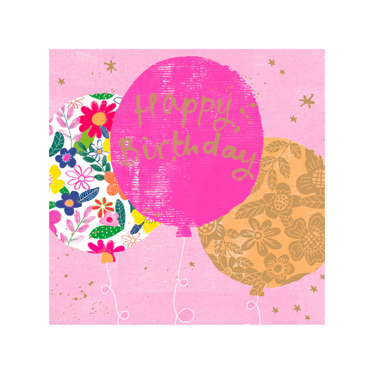 Happy Birthday Pink Balloons
