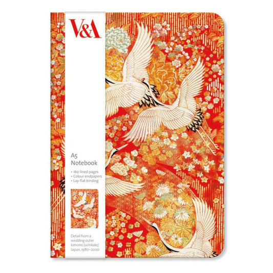 A5 Notebook Japanese Cranes