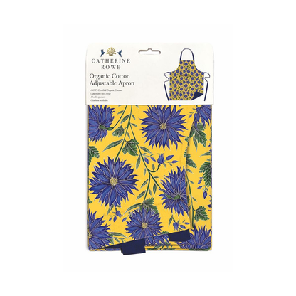Blue Flowers Organic Cotton Apron