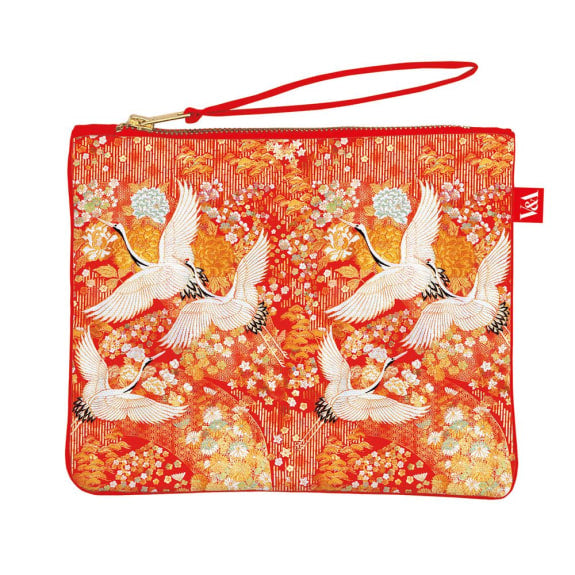 Kimono Cranes Pouch Bag