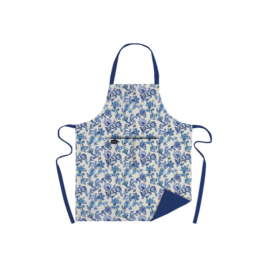 Blue Paisley Organic Cotton Apron